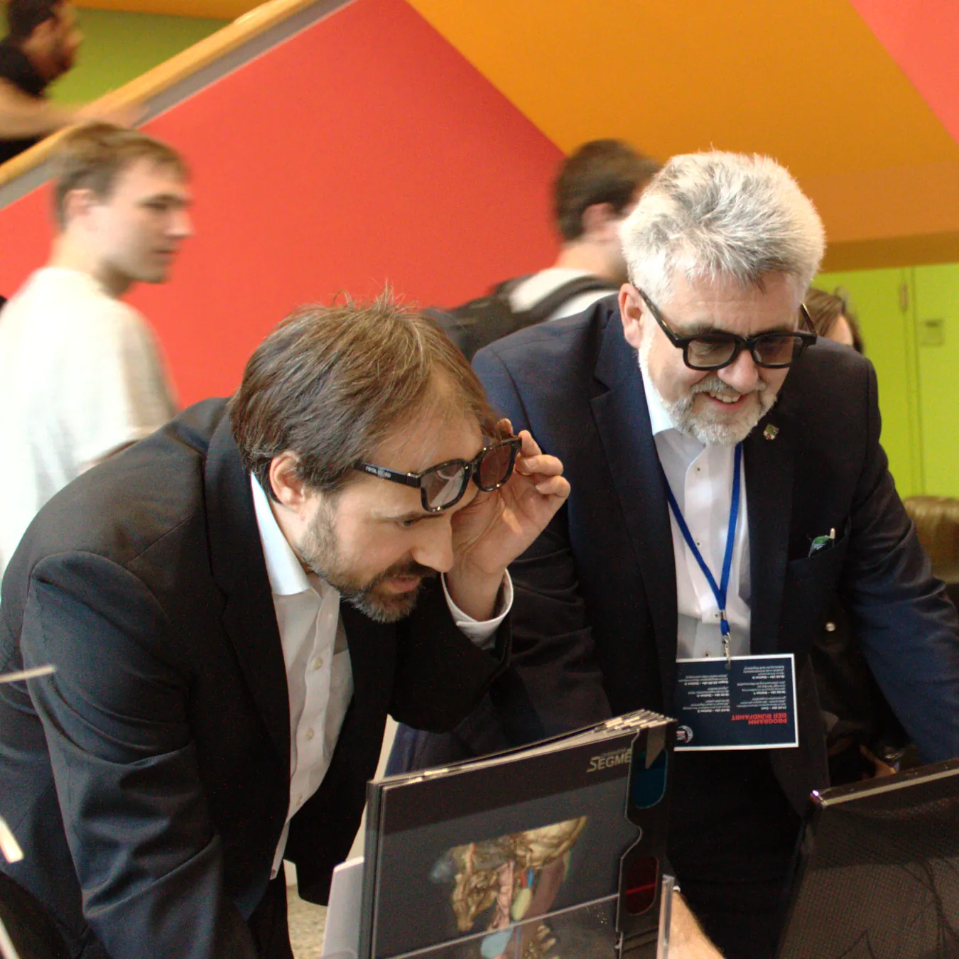 Lars Dornheim talking to Minister Willingmann